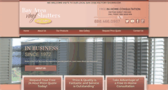 Desktop Screenshot of bayareavinylshutters.com