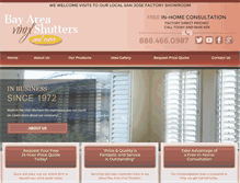 Tablet Screenshot of bayareavinylshutters.com